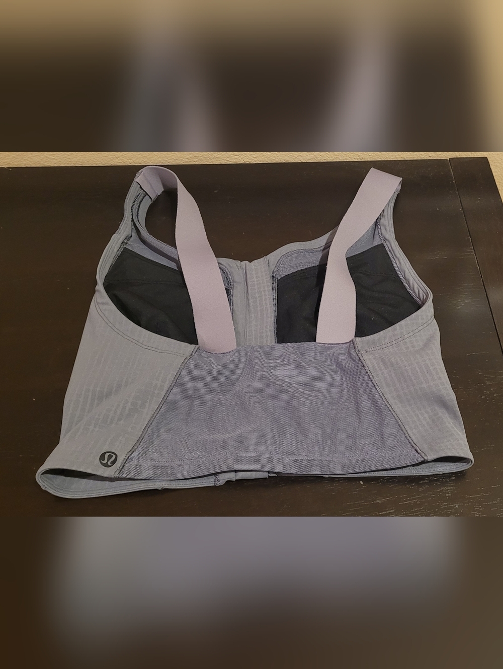 Lululemon Lab Front-Zip Light Gray Sports Bra Size 6 - Picture 3 of 7